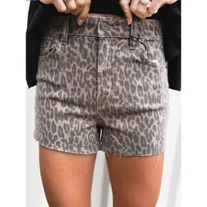 Hidden Leopard Cutoff Jean Short