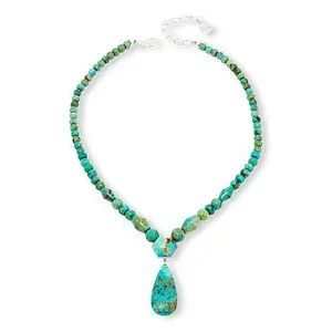 Mine Finds by Jay King Sterling Silver Sacred Cloud Mountain Turquoise 18" Necklace