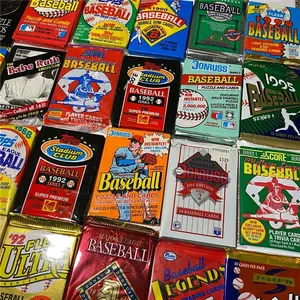 100 Vintage Baseball MLB Cards In Factory Sealed Packs Unopened Lot HOF Rookie sports cards