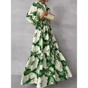 Print Maxi Dress for Women - Chic Fitted Design Womenswear Summer Floral