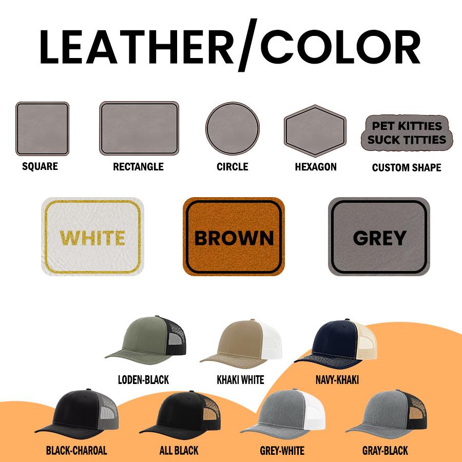 Fatherhood Is A Walk In The Park Premium Hat - Richardson 112 Trucker Hats Leather Patch Hat - Men's Accessories - Father's Day Gift - Men's Gift - Gift For Dad