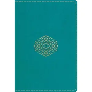 USED-ESV Large Print Compact Bible (Trutone, Teal, Bouquet Design) by ESV Bibles (Imitation Leather)