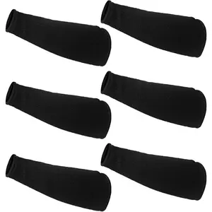 3 Pairs Arm Protectors For Thin Skin and Bruising, Cut Resistant, Forearm Sleeve, Level 5 Arm Burn Protection Sleeve (Black,9.8 Inch)