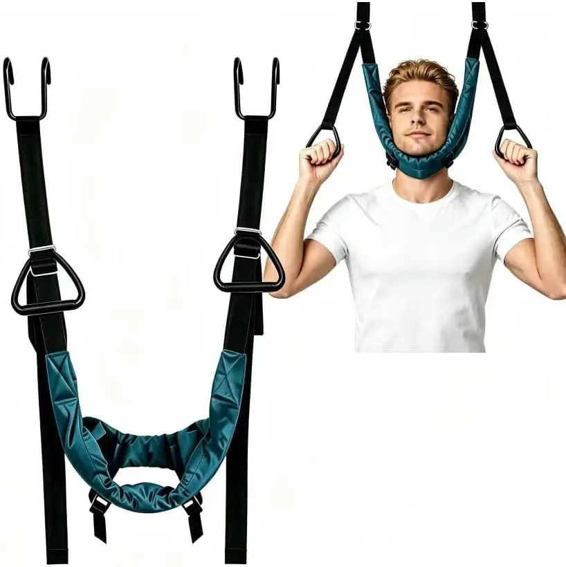 Cervical Neck Traction Device Over Door for Decompression Home Physical Therapy, Suitable for Family and Close Friends.