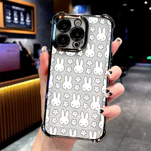 Cute cartoon rabbit M-Miffyes Phone Case Suitable for iPhone 17 16e 16 15 14 13 12 11 Mini Pro Max Air X XR XSMAX 8 7 Plus Anti Fall Transparent Soft Back Cover