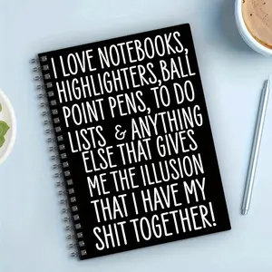 Artistic Style A5 Lined Spiral Notebook, Simple Coil Binding, Portable Journal, Portable Diary for Notes and Sketches, Office & School Supplies, School Study Supplies, Composition Notebook