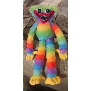 40cm Long Huggy Wuggy Plush Toy, Soft Stuffed Animal, Poppy Playtime Horror Game Character Collectible Plushie, Birthday Gift for Kids & Fans