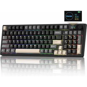 M98  Mechanical Keyboard w/Screen & Knob, 96% Gaming Keyboard BT/2.4G/USB-C, Hot Swappable Custom Gaming Creamy Keyboard,with 8000mAh