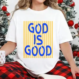 100 Percent Cotton GOD IS GOOD Casual Religious T-Shirt God Is Good Design For Everyday Wear And Faith Inspired Moments Perfect Gift For Believers And Faithful Friends