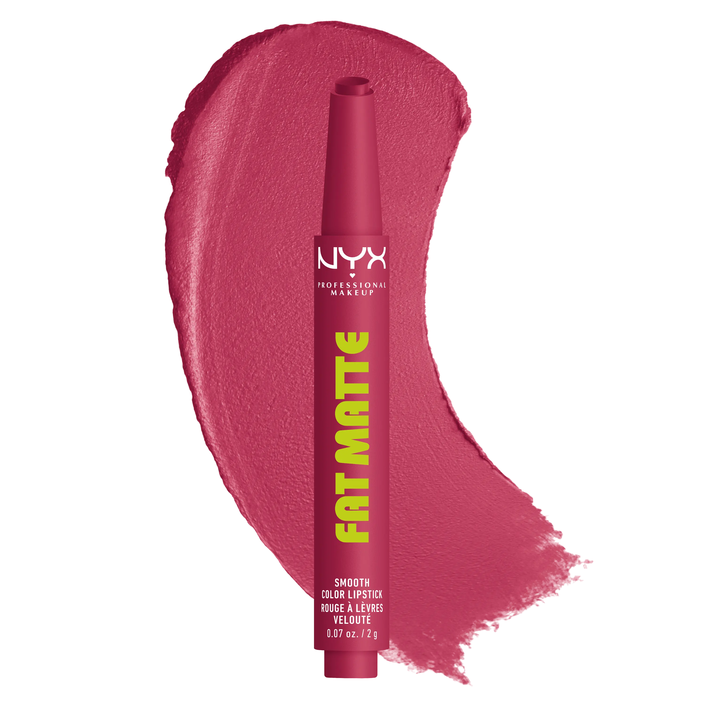 Fat Matte Lipstick - Smooth Color Lipstick with Cushion-Soft Formula - Moisutrizing, Lightweight, Creamy Pigments, NYX Professional Makeup