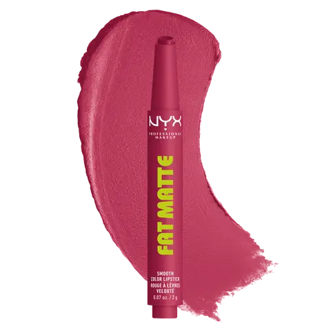 Fat Matte Lipstick - Smooth Color Lipstick with Cushion-Soft Formula - Moisutrizing, Lightweight, Creamy Pigments, NYX Professional Makeup