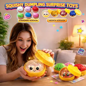 Glitter Series Expressive Big Dumpling Squishy - Blind Box, Mysecret Bun Fidget Toy, Soft TPR Material, Stress Relief, Unboxing Surprise, Rare squishy Random Style per Pack. Perfect for graduation, great for students to exchange gifts.