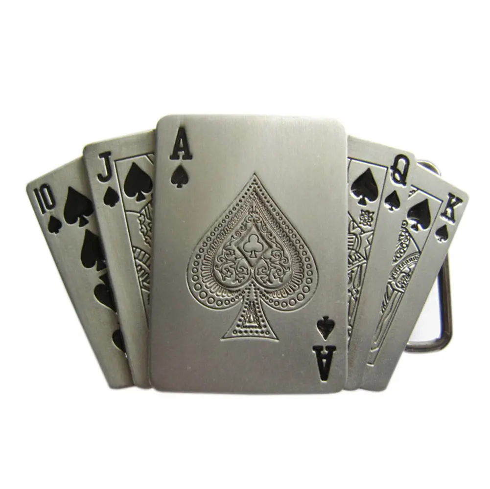 Vintage Casino Game Heavy-Duty Belt Buckle, 145g Zinc Alloy Accessory for Fashion Belts with Buckle, Fashion Belt
