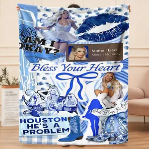 This Megan Moroney  flannel blanket, a Custom Photo Blanket, delicate all-season single product, can be laid and covered for practical convenience, enhancing home comfort, and is the most suitable gift for Thanksgiving.