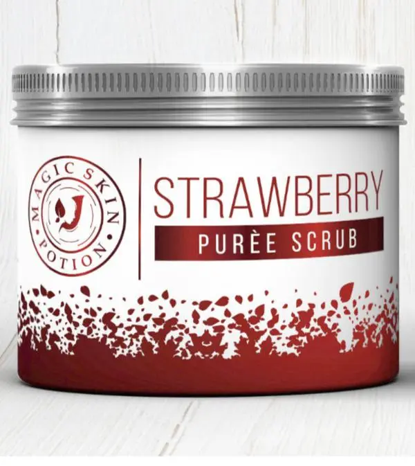 Strawberry purée scrub For  All Skin Types Organic Body Care Acne Gentle Nourishing Smooth Skin Repair relief cream smoother skin nourish your