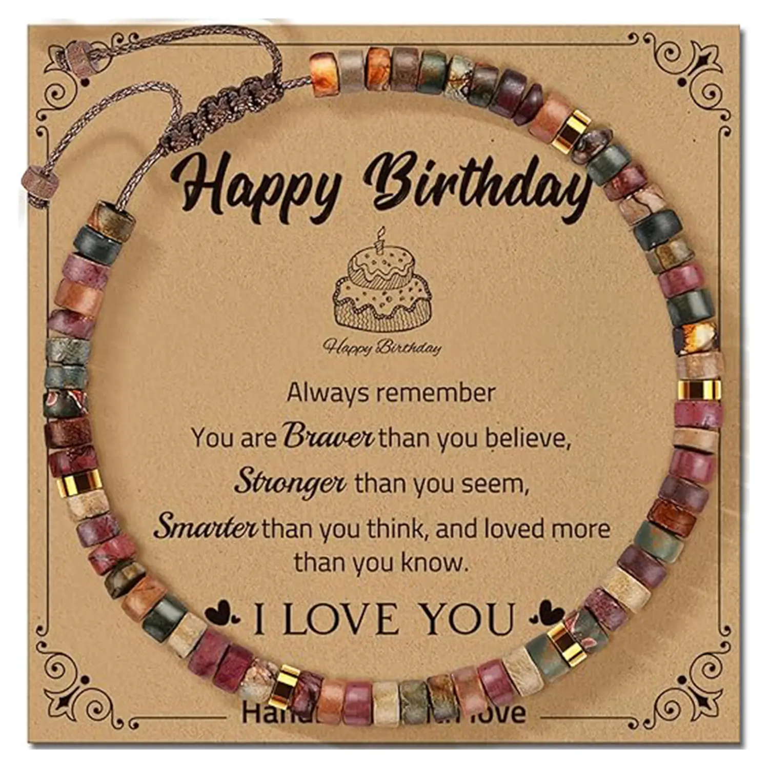 Elegant Beaded Crystal Stone Bracelet-Bangle, Female 30th-40th-50th Milestone Birthday Gift Amulet for Women, Mom or Sister, Milestone 30Th, 40Th, 50Th, Happy Birthday, Beading, Birthstone Gift Ideas, 50 Years, Meaningful Gifts