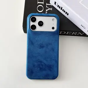 Luxury PU Leather Apple iPhone Protective Case Cover, Soft Edge Wraparound, Matte Finish, Skin-Friendly Feel, Fits iPhone 17 Pro Max/16/15/14/13 Pro Max, Protector