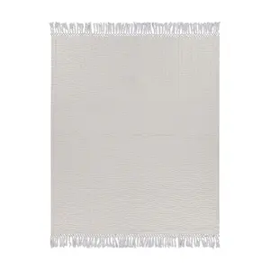 Ox Bay Trading Embroidered Stitch Throw Blanket