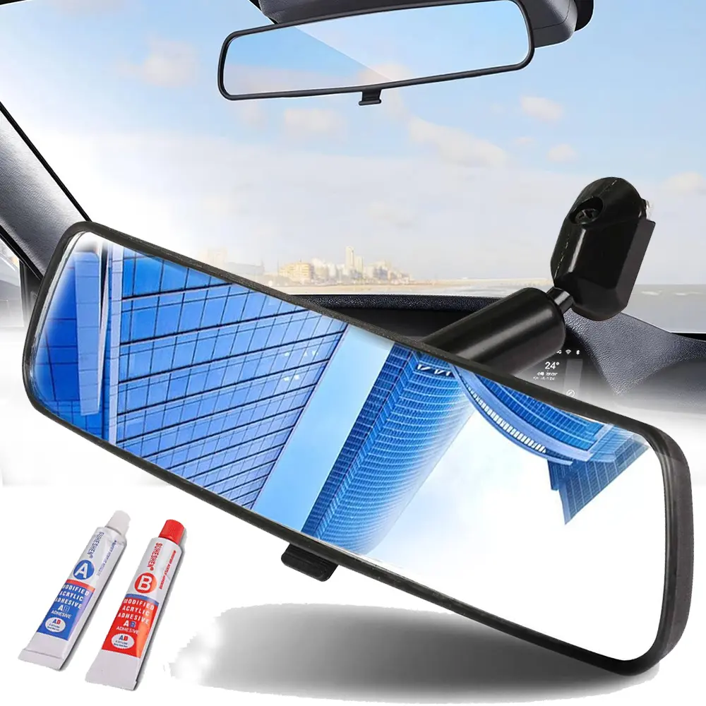 8 inch Rear View Mirror with Blind Spot Elimination & Backseat Mirror, 360° Wide Angle Panoramic Rearview Mirrors for Enhanced Driving Safety, Universal Fit for Nissan /Honda /Civic /CRV /Hrv /Kia /Sorento /Toyota /Corolla /4Runner /Camry/Tacoma