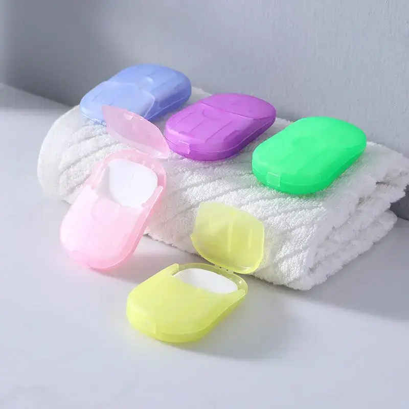 Travel Disposable Soap Paper(about 20 counts/box), Wash Soap, Portable Lightweight Travel Soap Sheets, Outdoor Camping Hygiene Cleaning Supplies