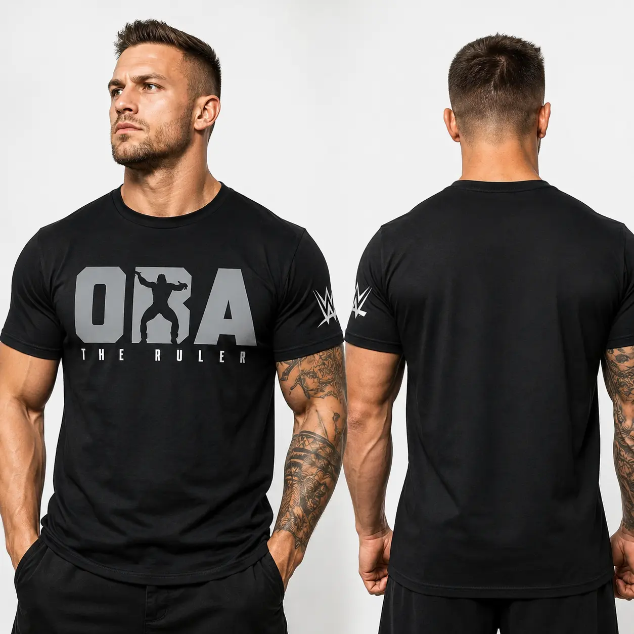 Oba Femi Oversized The Ruler T-Shirt, Men's Black Wrestling Graphic Tee, Heavyweight Unisex Fan Apparel, Limited Edition Style Shirt