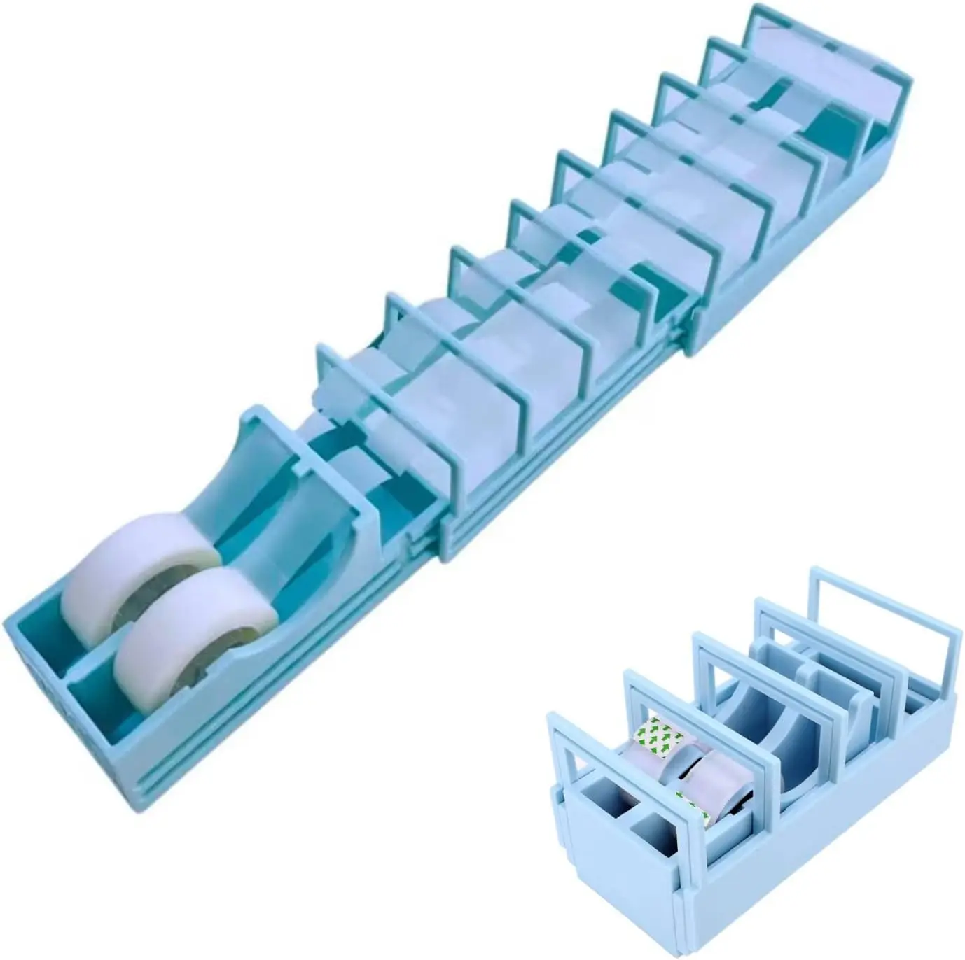 Gift Wrapping Tape Dispenser (Includes 2 Rolls Of Tape) – A Desktop Multi-Roll Dispenser That Quickly Cuts Multiple Strips Of Ribbon In Seconds; Ideal For Crafting, Gift Wrapping, And Diy Projects.