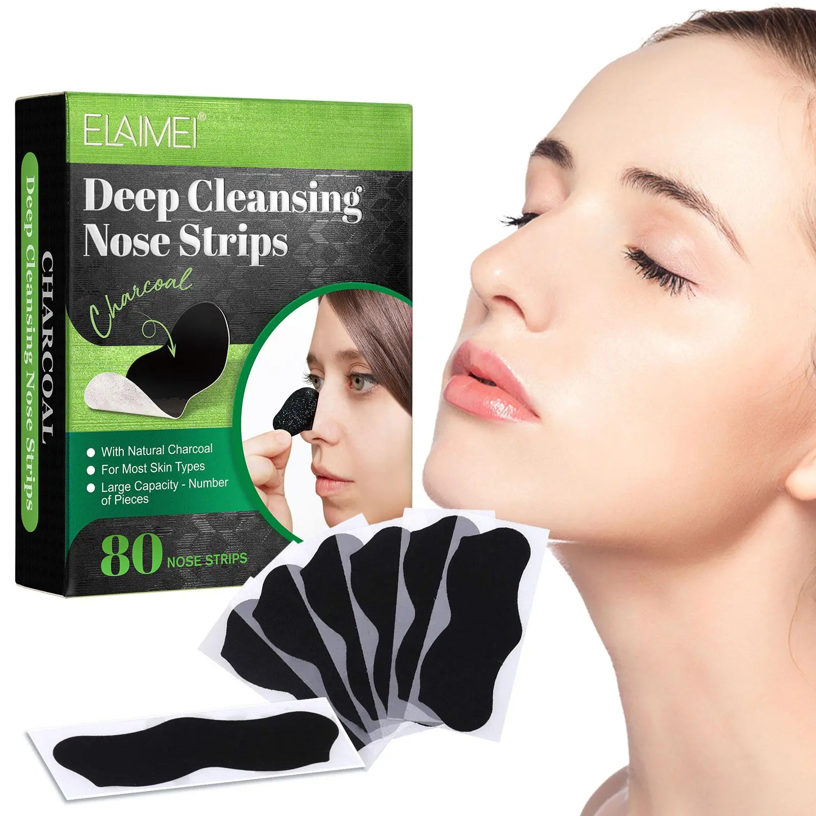 Deep Cleansing Nose Strips, Dark Spot Reducer Nose Strips, Effective Blackhead Treatment for Clear Skin, Facial Skin Care Products