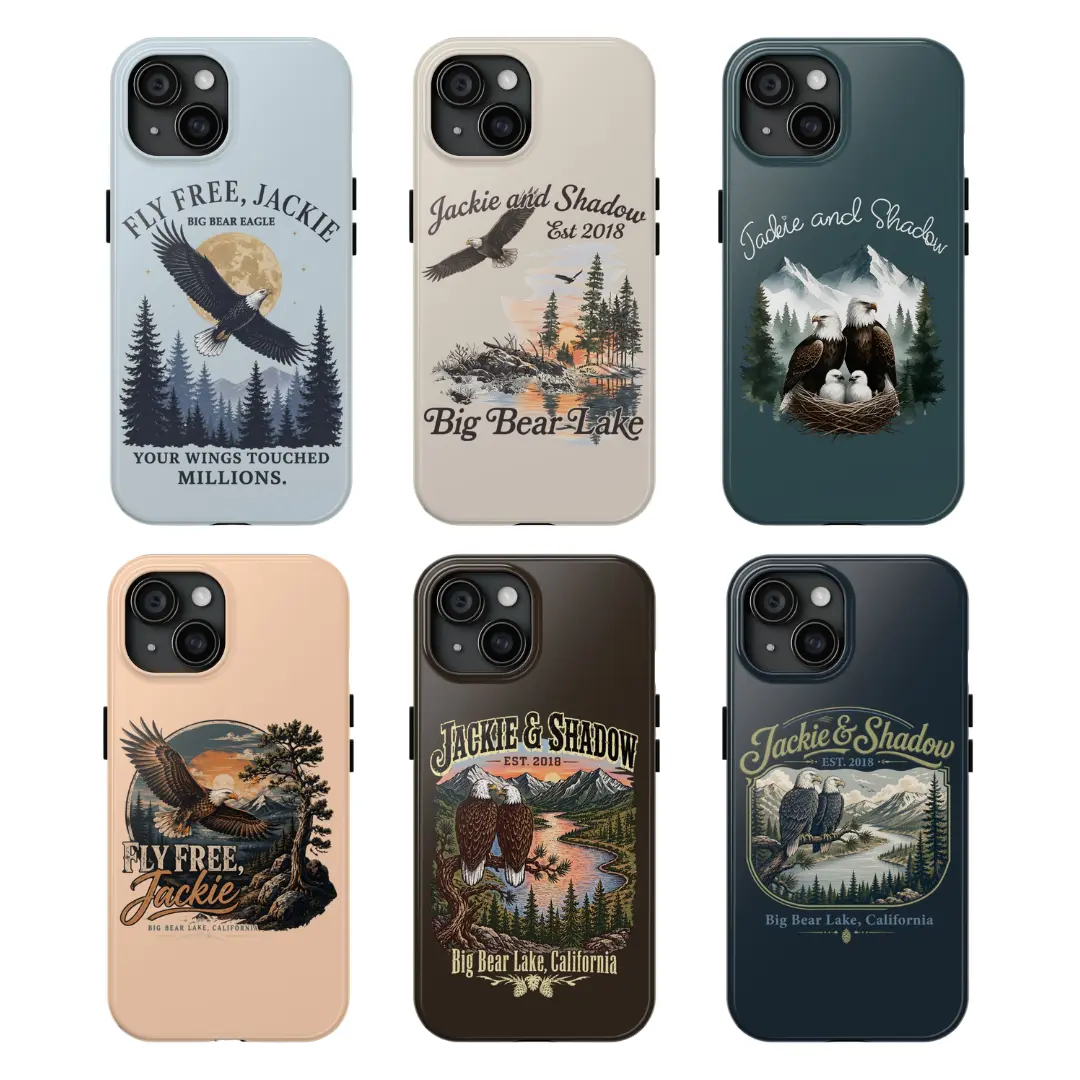 Jackie and Shadow Eagle Phone Case, Big Bear Lake Bald Eagles Phonecase