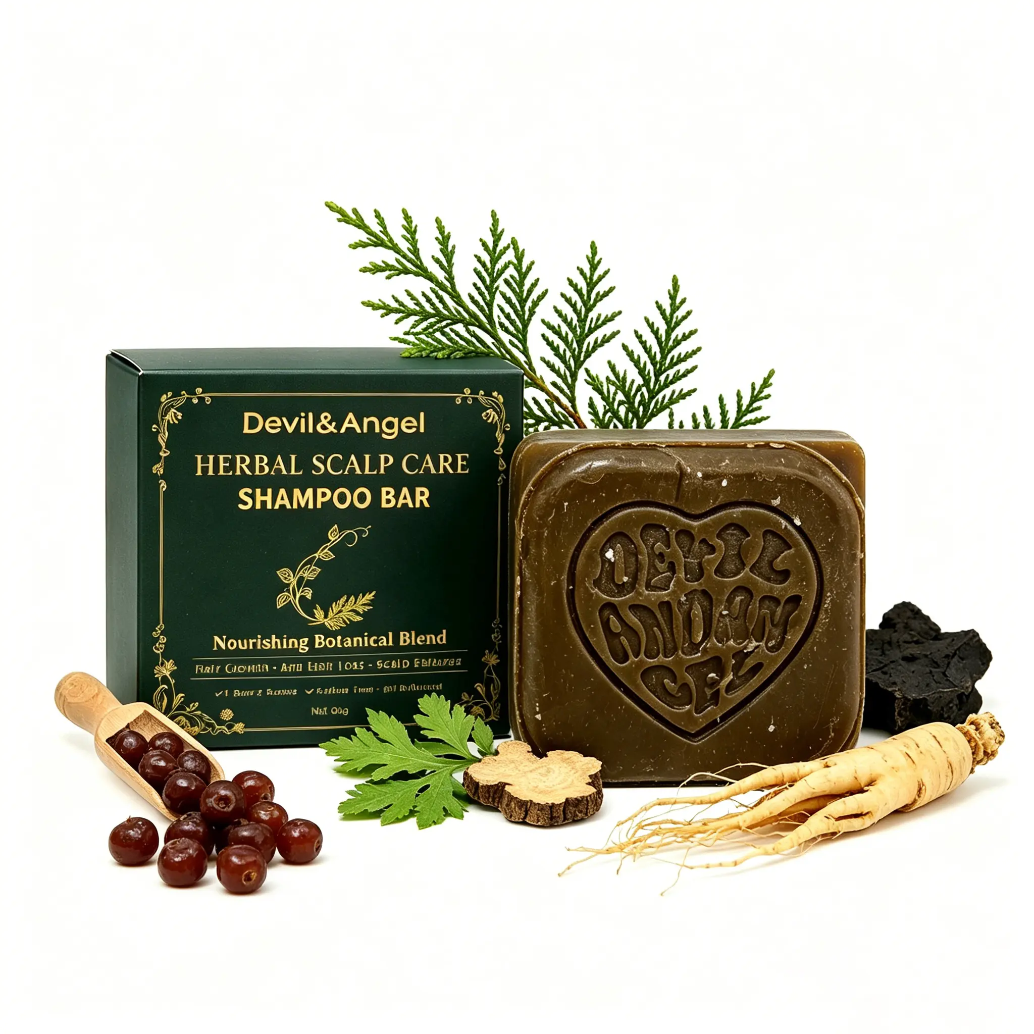 Male Herbal Deep Cleansing Shampoo - Natural, Soothing, Hydrating Moisturizer for Nourished, Glossy Hair (Men's Beauty & Personal Care Hair Cleanser)