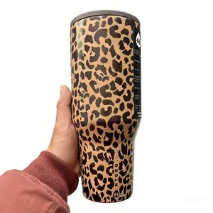 HydroJug Rodeo 40oz Limited Edition Leopard Printed Insulated Stainless Steel Flask - Stylish, Portable, Triple Insulation, Leak-Proof, Lid Included, Travel Drinkware for Daily Hydration & Outdoor Fun