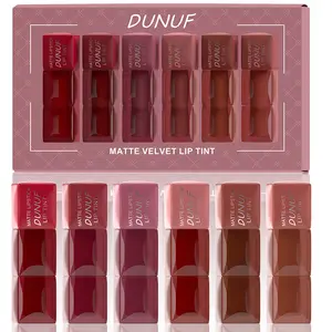 6-piece Velvet Lip Gloss Lip Tint Set, Matte and Easy to Apply, Christmas Gift Set, Lip Tint Balm