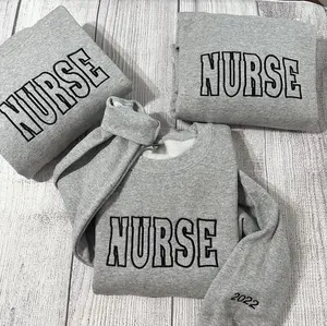 Vintage Nurse embroidered sweatshirt, New Nurse custom sweatshirts, Healthcare  crewnecks, nurses day gifts; gift for her/him