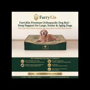 FurryKin Premium Orthopaedic Dog Bed - Large