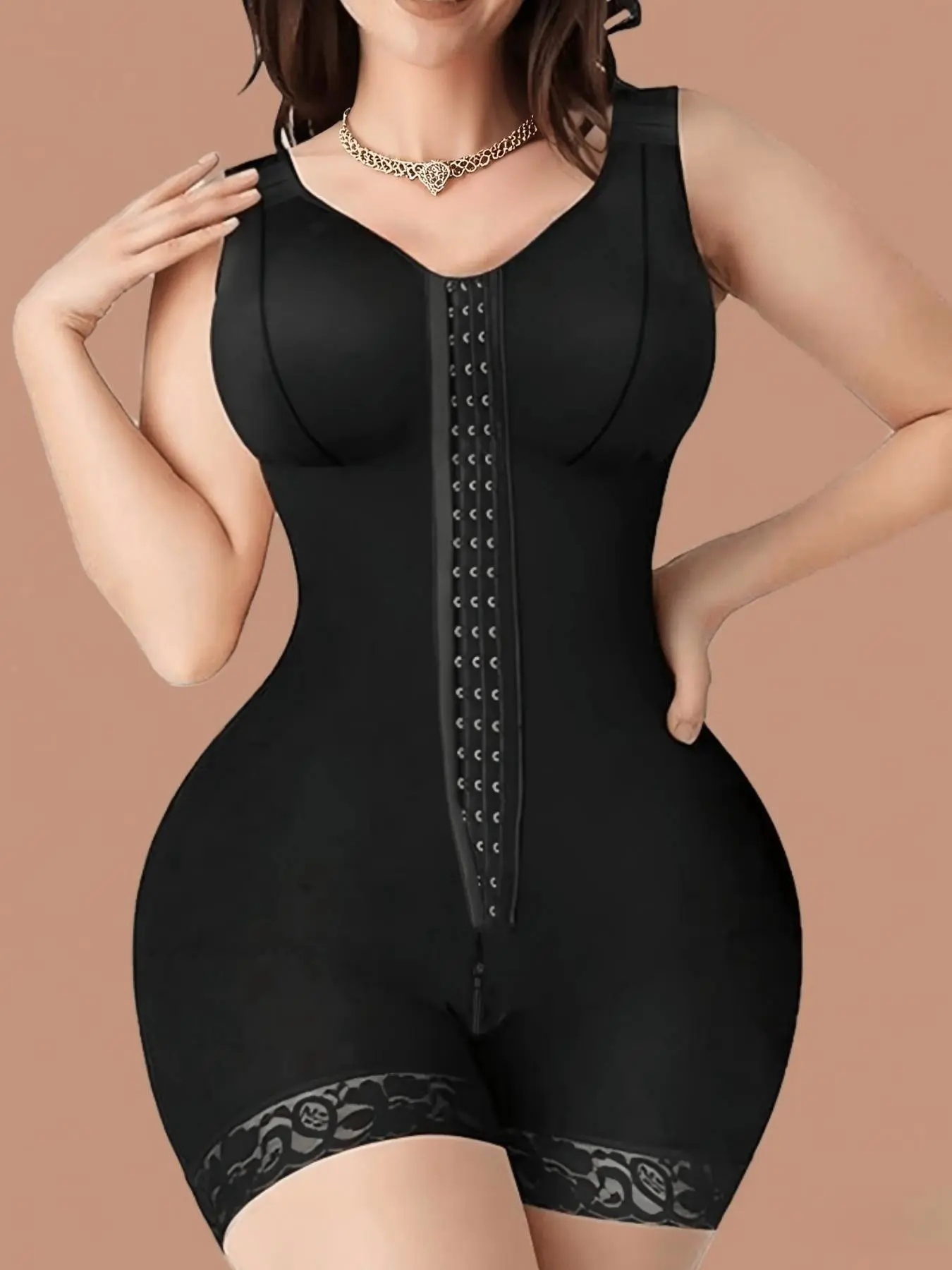 1 Count Women's Colombian Shapewear, Bodysuit Fajas Tummy Control Butt Lifter with Adjustable Hooks, Women's Slimming Body Shaper Jumpsuit for Daily Wear, Ultimate High Compression Smooth Body Shaperwear, Suitable For Training Or Sports, Underwear