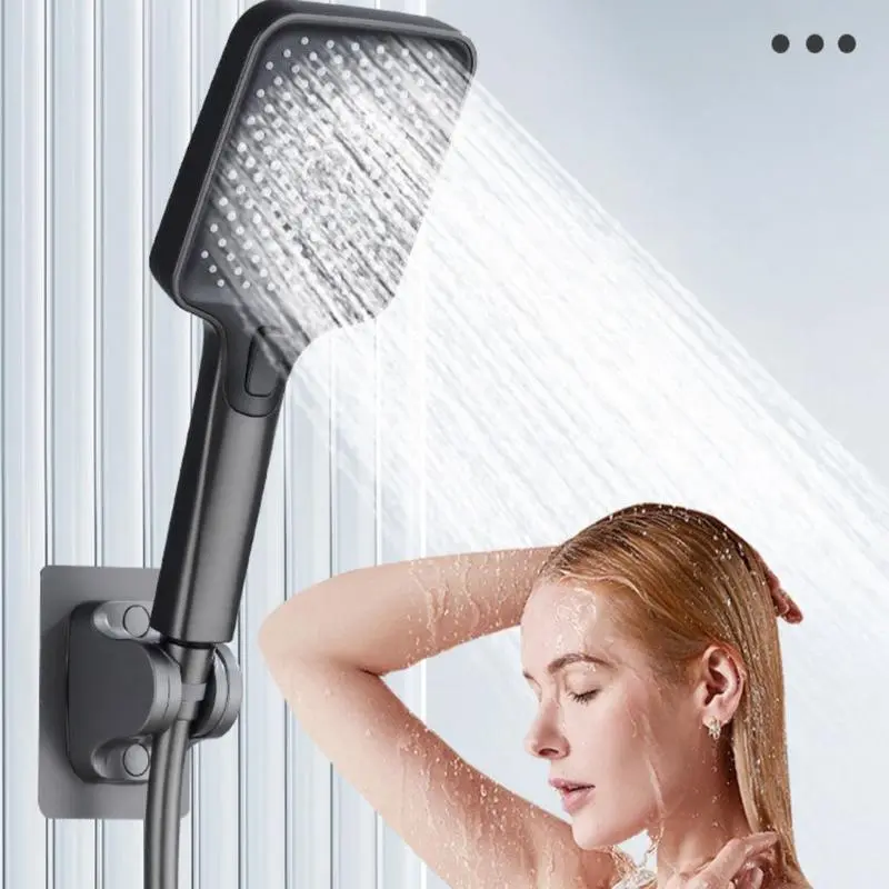 Square Handheld Shower Head – Minimalist Design, High Pressure & Skin-Friendly Water Flow