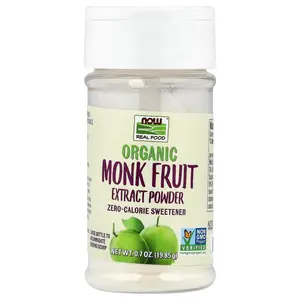 NOW Foods Real Food, Organic Monk Fruit Extract Powder, 0.7 oz (19.85 g)