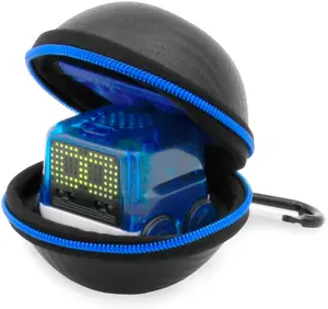 CASEMATIX Travel Case for Novie Robot Interactive Smart Robot - Compact Portable Durable Hard Shell Protection with Felt Interior & Carabiner Clip