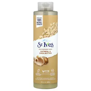 St. Ives Soothing Body Wash, Oatmeal & Shea Butter, 22 fl oz (650 ml)