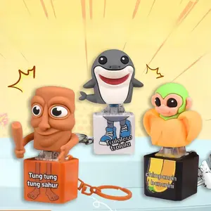 Brainrot Fidget Keychain LED!! Meme-coded stress relief toy with iconic character voices. Portable and hilarious. Funny Valentine's Day surprise, perfect Easter basket stuffer & backpack charm for teens.