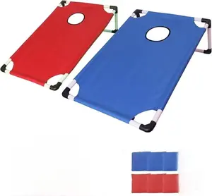 Portable Cornhole Set  Corn Holes Outdoor Game Set with 6 Cornhole Bean Bags, Camping Games Indoor Outdoor for Kids and Adults, Travel Camping Accessory，gift