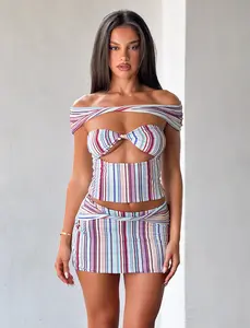 HAZE TWIST SKIRT - VARIEGATED STRIPE