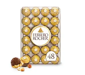Ferrero Rocher Premium Milk Chocolate Hazelnut 48 ct. Indulgent Snack