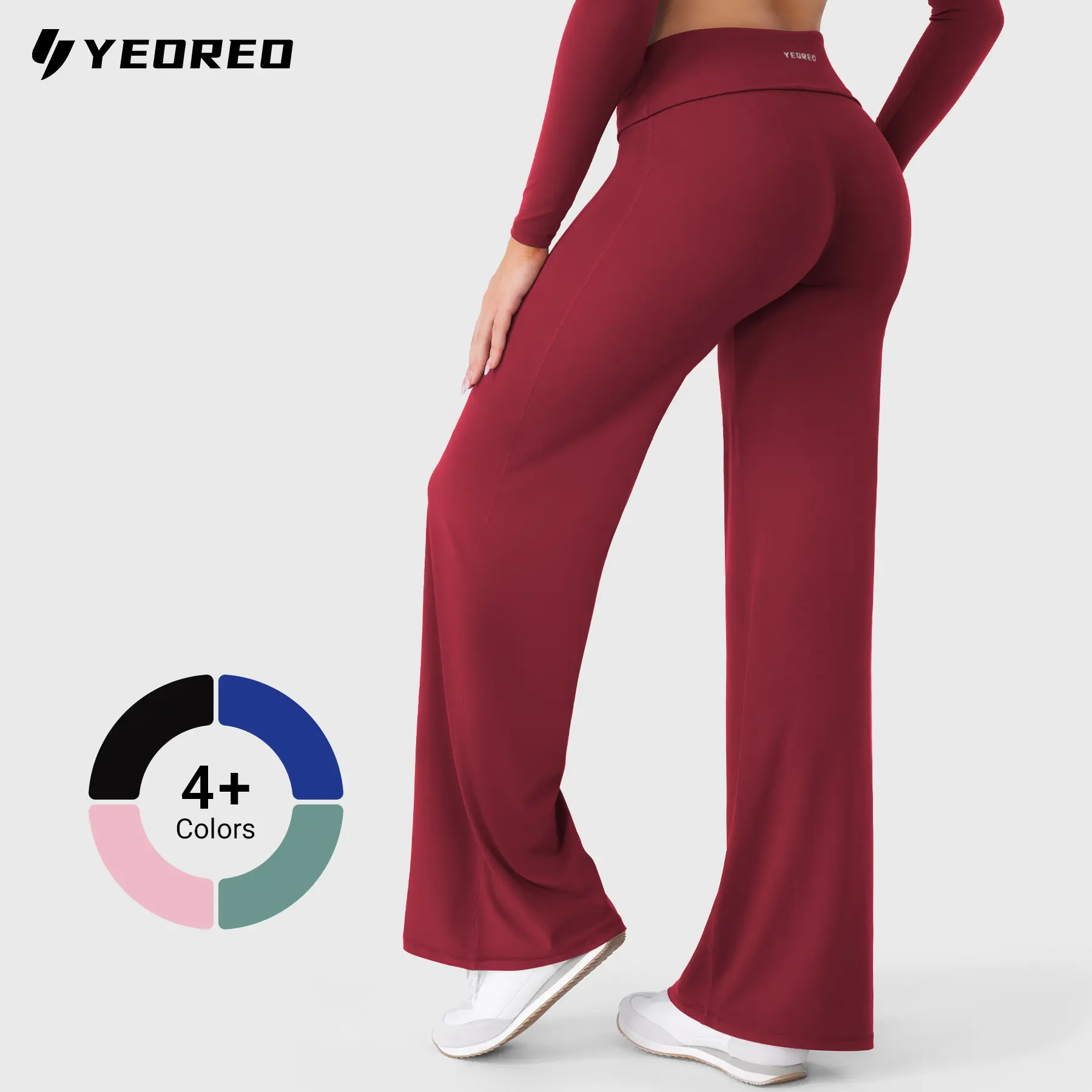 YEOREO Eddiy 31.5" Fold Over Straight Leggings Women High Waist Yoga Pants Gym Outfits Activewear Fitness summervibes Workout Bottoms Track Bottoms High Waisted Sportswear High Waisted Athletic High Stretch Sweatpant,summerwins