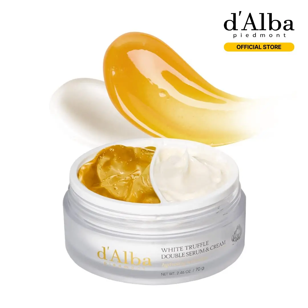 White Truffle Double Serum & Cream 2-in-1 - 100HR Hydrating Face Serum & Moisturizing Cream (2.46 oz) Facial Moisturizer