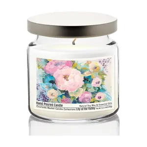 Courtside Market Fresh Florals Candle Glass Jar16 oz