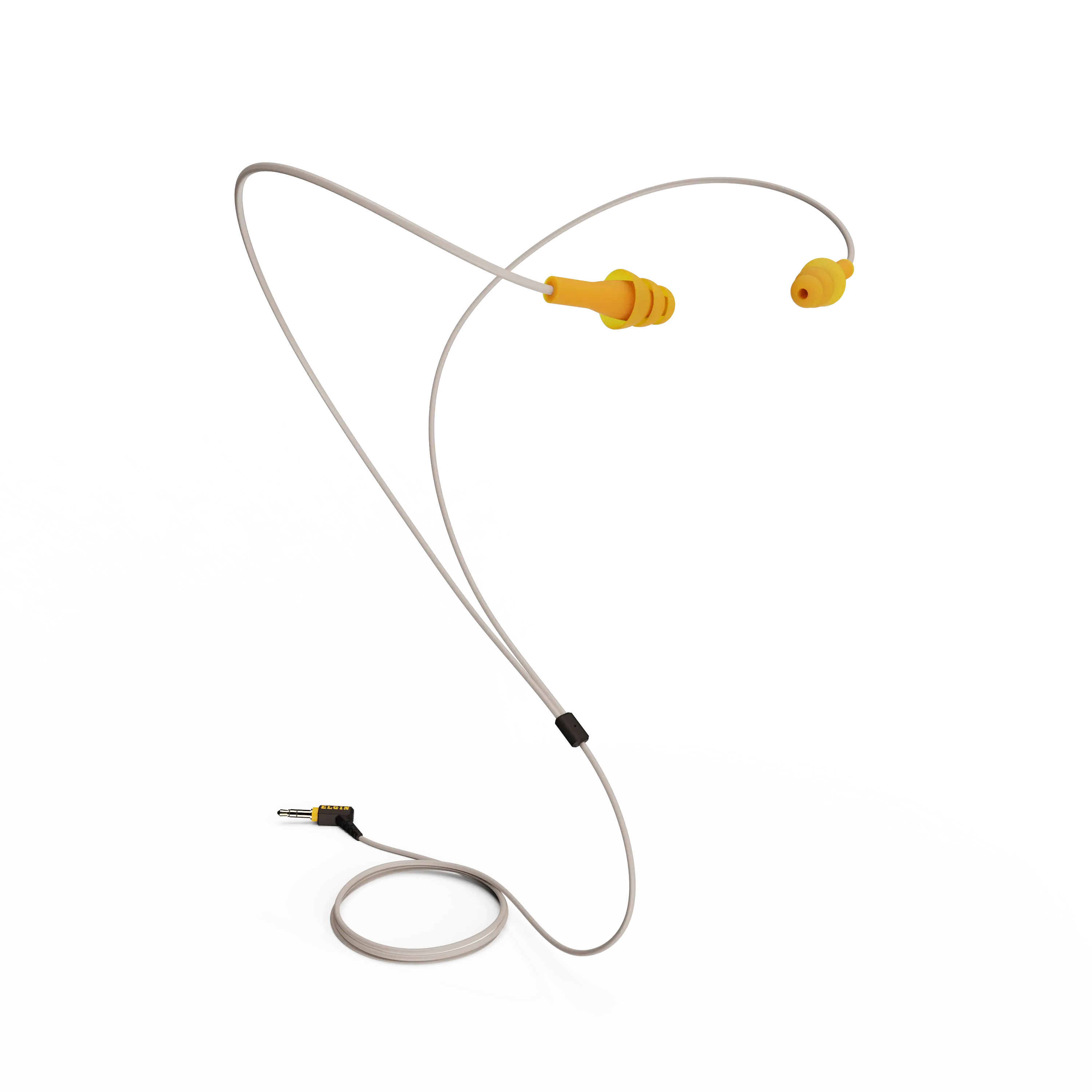 Elgin Ruckus Audio Earplug Earbuds - OSHA Compliant Noise Isolating Wired Earphones with 3.5 mm Jack, Silicone Protection, Water Resistant Headset