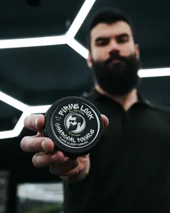 Firme Look Charcoal Water Based Pomade. All-Natural