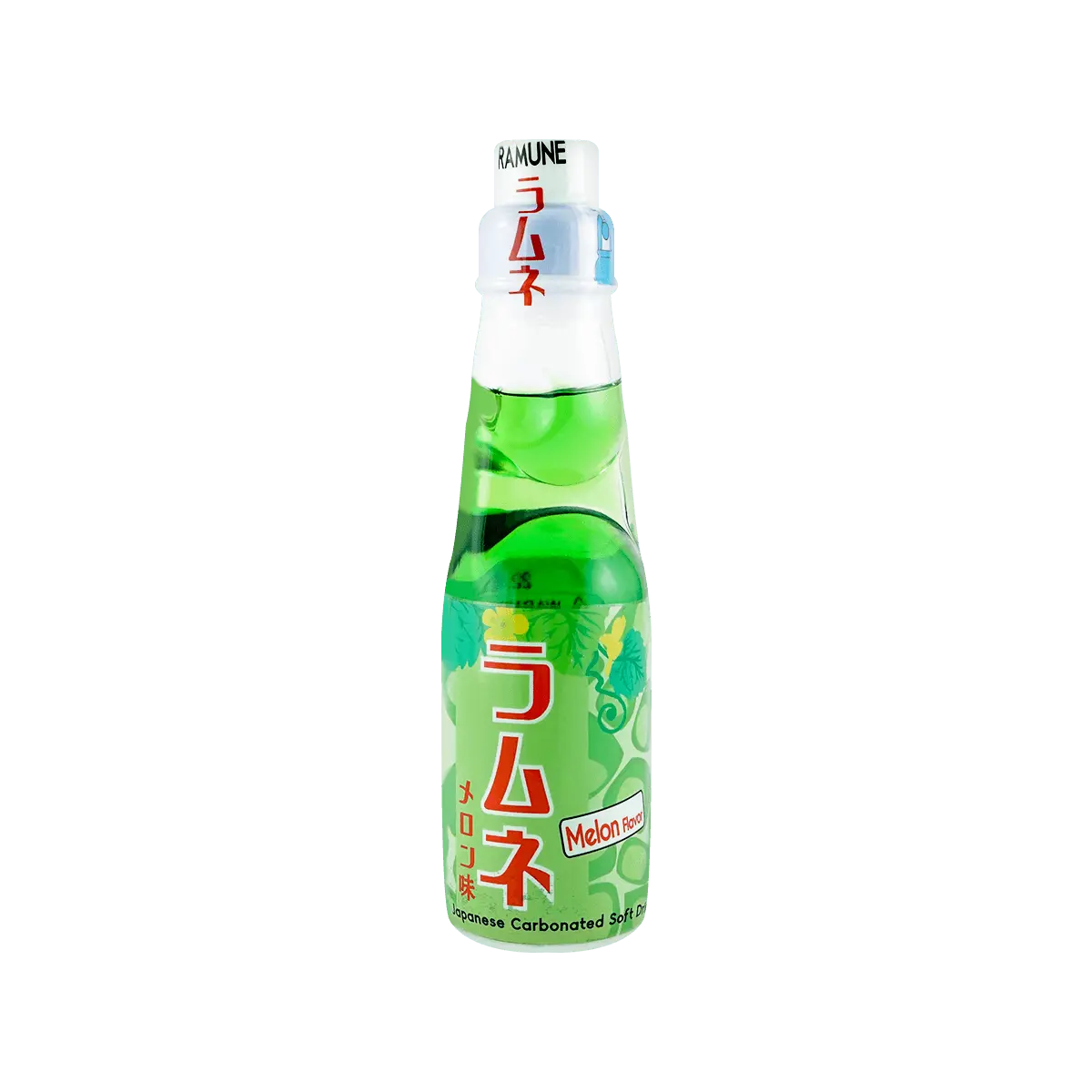MIYAKO Japanese Melon Flavored Ramune Soda - 200ml Bottle, Unique Marble Soda Drink