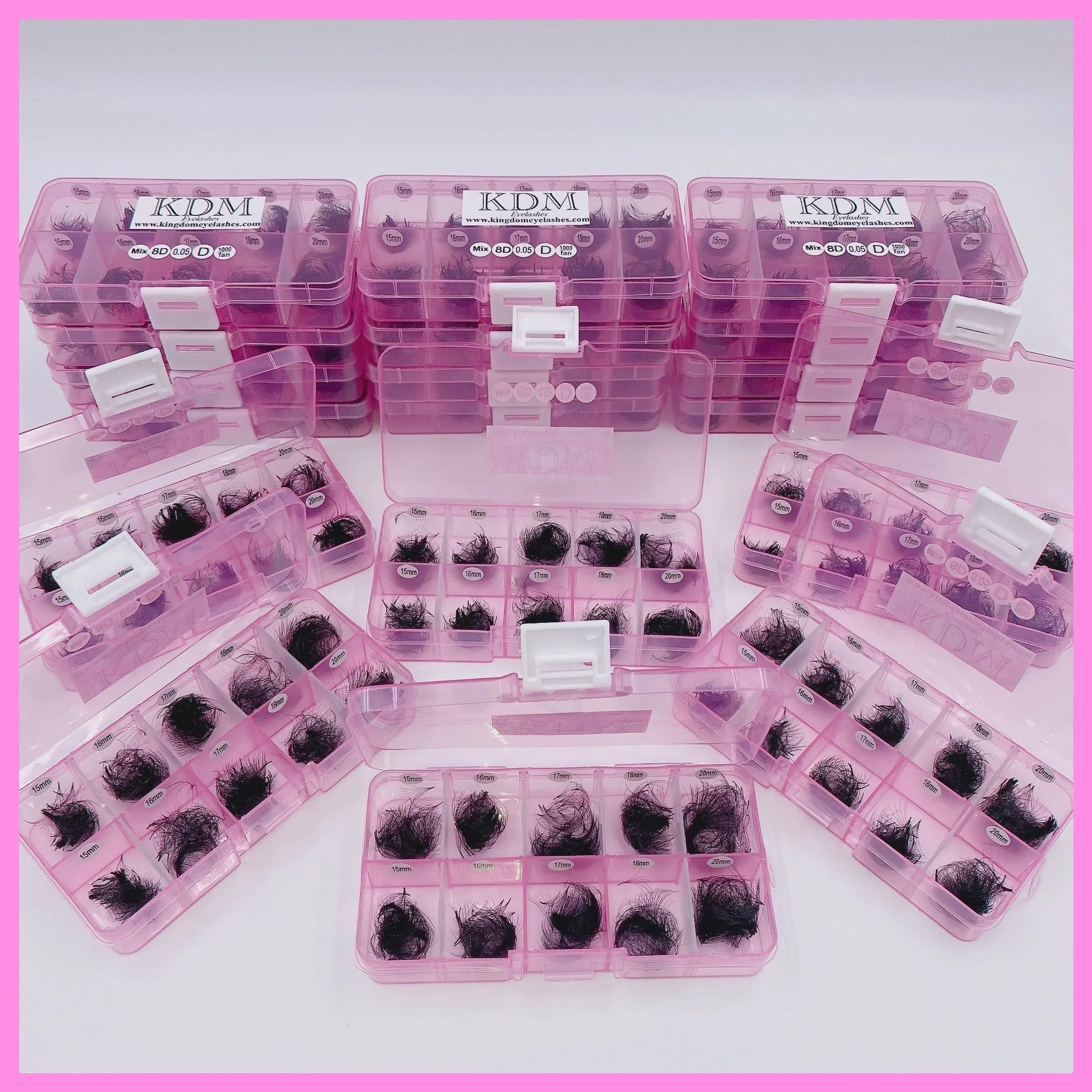 8D Handmade Lashes Mix Lengths - 8/9/10/11/12 - 1000 Fans