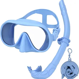 Snorkeling Gear for Adults, Snorkel Set Adult, Scuba Diving Mask, Panoramic View Anti-Leak Anti-Fog Dive Swimming Goggles Tempered Glass Panoramic Wide View Travel Portable Foldable